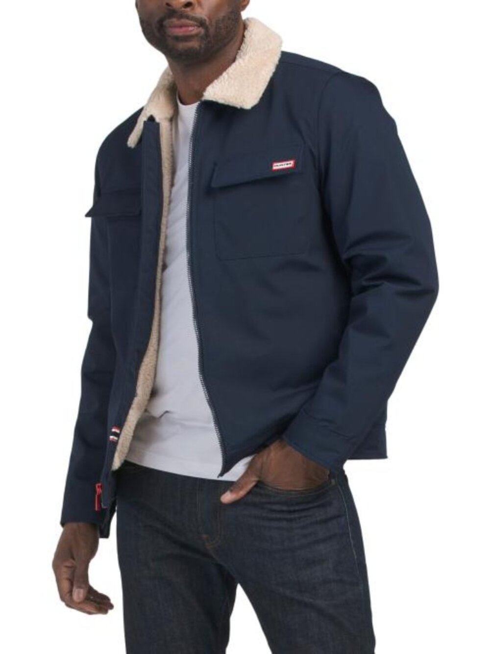 HUNTER Canvas Jacket With Sherpa Lining